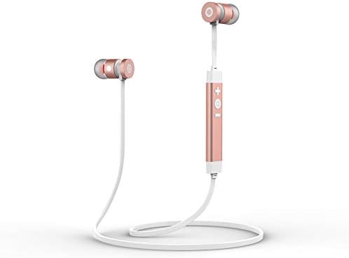 LEYOUDY Wireless Bluetooth Headphones Bluetooth V4.1 Earbuds Sport Stereo Headset, Noise Cancelling Sweat Proof Earphones - (Rose Gold)