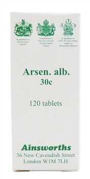Ainsworths 30C Arsen ALB Homoeopathic Remedy - Pack of 120 Tablets