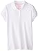 Nautica Girls' Short Sleeve Polo,White/Picot Collar,Small(7)