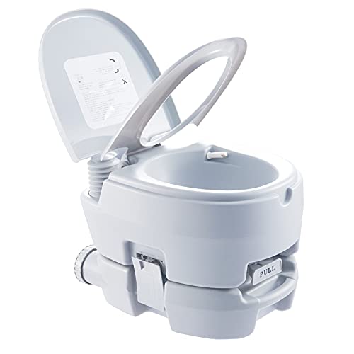 Portable Toilet 5.3 Gallon For Camping Flushable
