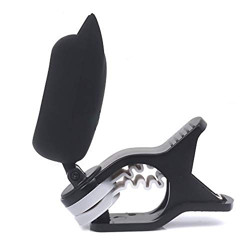 Guitar Tuner Clip-On with LCD Display for All String Instruments with Bass, Ukulele,Violin Accessories (Black-Bat) - Thumbnail 2