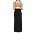 Lkous Women's Spaghetti Strap Backless Beach Dress Bikini Cover Up,Medium, Black