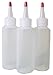SanDaveVA Brand 4oz Plastic Squeeze Bottles Yorker Caps 12/pk Food Grade Highly Squeezable for Cake Decorating, Condiments, Paint, Crafts, Dye or Glue Long Replacement Caps Included