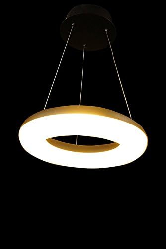 Aluminum Alloy Framework Upgrade LED Chandelier Hanging Lamp Pendant Light Ceiling Light Fixture ( 16 inch Diameter, Black )