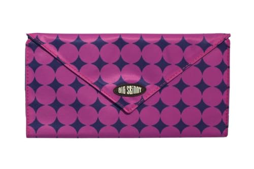 Big Skinny Slimvelope Plum Dot Tri Fold Checkbook, Purple, One Size