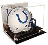 Deluxe Acrylic Football Helmet Display Case with Mirror Back