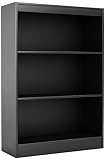 South Shore 3-Shelf Storage Bookcase, Pure Black