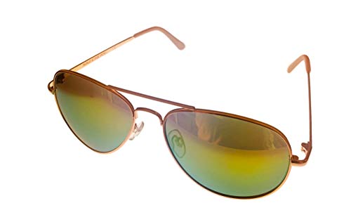 Skechers Matt Gunmetal Mens Shiny Rise Gold Metal Aviator Sunglass SE8058. 28Z