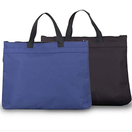 Nothers A4 File Folder EXpanding Document Holder Bag with Handle Portable Messenger Bag Business Case Organiser File Storage Tote Bag for Conference Business Travel,black,39*29cm