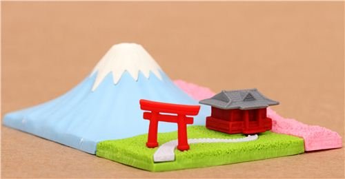 Mount Fuji Japan temple spring Iwako erasers set 3 pieces