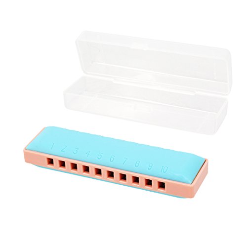 image for Naimo Children Beginners 10 Holes Harmonica Mouth Organ with Case Musi