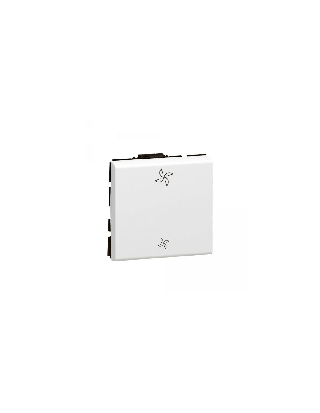 Legrand 077027L Mosaic Direct Controlled Mechanical Ventilation Control 10AX 250V White Antimicrobial