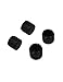 Metallor Knurled Black Metal Guitar Tone or Volume Control Knobs 20mm Diameter Dome Style Compatible with Tele Telecaster Style Electric Guitar or Bass Set of 4Pcs.