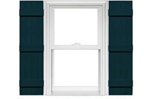 Mid America Board and Batten 14" 4 Board Joined Vinyl Standard Shutter (1 Pair) - 14 x 59 166 Midnight Blue