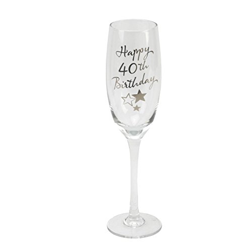 40th birthday champagne glass