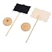 Fonder Mols 12 Mini Retangle Chalkboard Blackboard with Stand Wedding Party Table Numbers Place Card Favor Tag Plant Marker