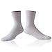Facool Diabetic Socks for Men Women, Merino Wool Non-Binding Top Crew Socks with Cushion Sole, Seamless Toe 3 Pairs