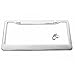 Lumenon License Plate Frame Stainless Steel Polished 2 Pack with Two Holes and Chrome Screw Caps