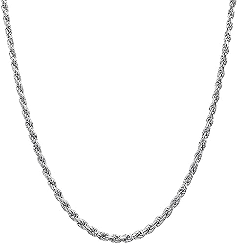 アクセサリー VAINON CableChainNecklace silver925 48cm JAXXON Mens Chain Necklace - 2mm Silver Cable Chain - Diamond-Cut