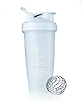 BlenderBottle Classic Loop Top Shaker Bottle, Frosted White, 28-Ounce Loop Top