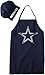 PSG unisex-adult Apron and Chef Hat Set NFL One Size, Dallas Cowboys Navy