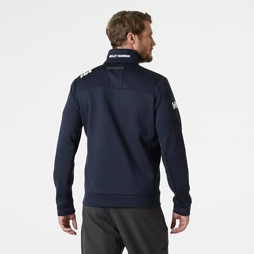 Herren Crew Fleece Jacke, Marineblau, L