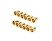 Timiy 12pcs Guitar Mounting Ferrules String Through body Ferrules Mounting Bushing Set (Gold)