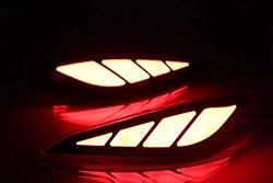 PGONE 3D Optic Red LED Rear Bumper Reflectors Fog