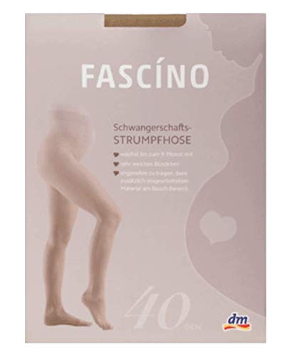 FASCÍNO Schwangerschafts-Strumpfhose make up, 40 DEN, 2er Pack (2 Stücke) (Gr. 46/48)