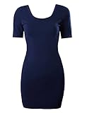 Tom's Ware Womens Classic Slim Fit Bodycon Dress TWFR049-NAVY-US S/M(Tag Size M)