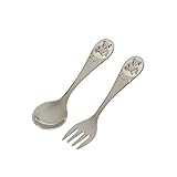 C.R. Gibson Teddy Bear Silver Plated Baby Fork and