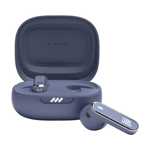 JBL Live Flex – In-Ear-Bluetooth-Kopfhörer mit 40 Stunden Akkulaufzeit – Geräuschunterdrückung und wasserdicht – Blau