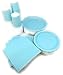 200-Piece Light Blue Disposable Party Pack – Serves 50 Includes 9