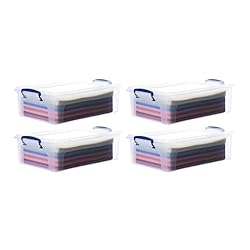 Superio Storage Bins with Lids- Clear Boxes for