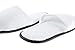 Luxehome White Fleece Close Toe Spa Slippers, 20 Pairs per Case
