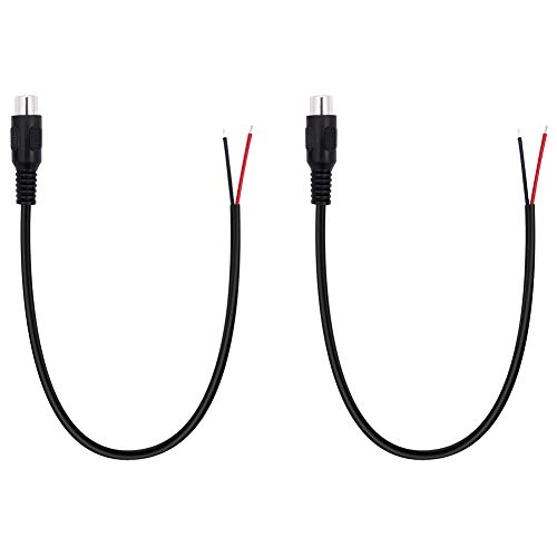 Fancasee (2 Pack) Replacement RCA Female Jack Plug Connector Adapter to Bare Wire Open End Audio Video RCA Cable for Repair