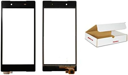 (md0410) Black Front Glass Lens Screen with Touch Digitizer Flex Cable Replacement Compatible for Sony Xperia Z5 5.2" E6603 E6683 E6653 E6633 (LCD not Included)