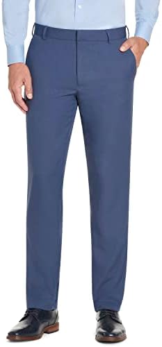men's van heusen slim-fit traveler dress pants Van Heusen Men's Flex Stretch Flat Front Slim Dress Pants - Black