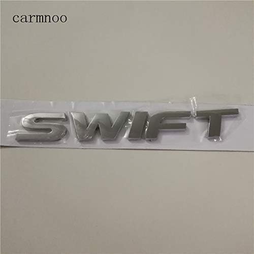 Tamiko - For Suzuki Swift 3D Letters Logo Sticker Car Rear Trunk Lid Silver Emblem Badge Decoration