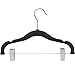 Home-it 12 Pack Baby Hangers with Clips Black Baby Clothes Hangers Velvet Hangers use for Skirt Hangers Clothes Hanger Pants Hangers Ultra Thin No Slip Kids Hangers