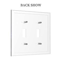Blue Rose Flower 2 Gang Double Toggle Light Switch