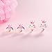 PinkSheep Bling Clip On Earrings for Little Girls Unicorn Earrings Rainbow Earrings for Kids Best Gift (Unicorn 1)