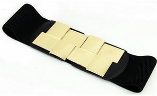 Chic Elastic Belt with Gold Detail