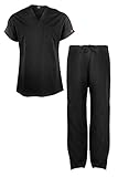 G Med Men's Medical Scrub Set V-neck 2 Pocket Top and Pants 2 Piece Set