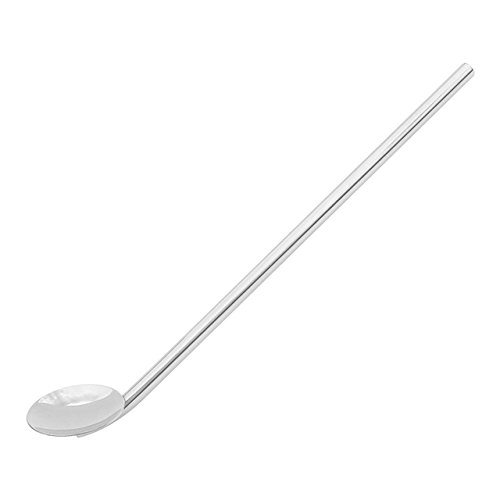 GFDesign Drinking Spoon Straws Stirrer 304 Food-Grade 18/8 Stainless Steel - Set of 4 with 2 Cleaning Brushes - Thumbnail 2