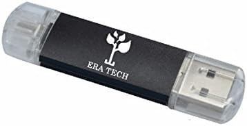 Two Way Dual USB OTG Memory Stick Flash Drive - USB to Micro USB Memory Stick, USB Flash Drive For Mobile phone and Computer - 8GB,16GB, 32GB. Compatible with all Android and Windows smart phones and tablets (16GB, Black)