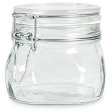 Bormioli Rocco Fido Italian Glass Facet Storage Canning Jars -.5 Liter