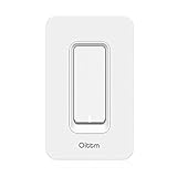 Oittm Smart Light Switch Works with Alexa, Wi-Fi Wall Switch Timing Switch Outlet Remote Control Lights and Appliances from Anywhere, No Hub Required, Compatible with Google Home (1 Gang)