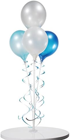 Table Top 4 Balloon Bouquet - Reusable and Helium-Free - Winter Theme
