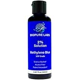 Biopure Labs - 2% Methylene Blue - High Concentrate - 100ml Aqueous Solution - Ultra High Purity - USP Pharmaceutical Grade -